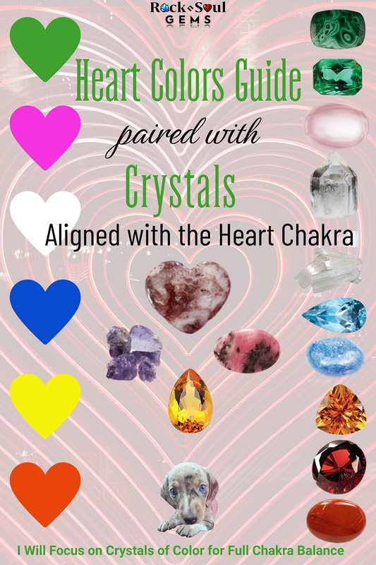 crystals paired with heart colors