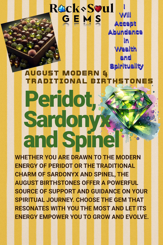 August Modern and Traditional Birthstones; Peridot and Spinel fine Jewelry