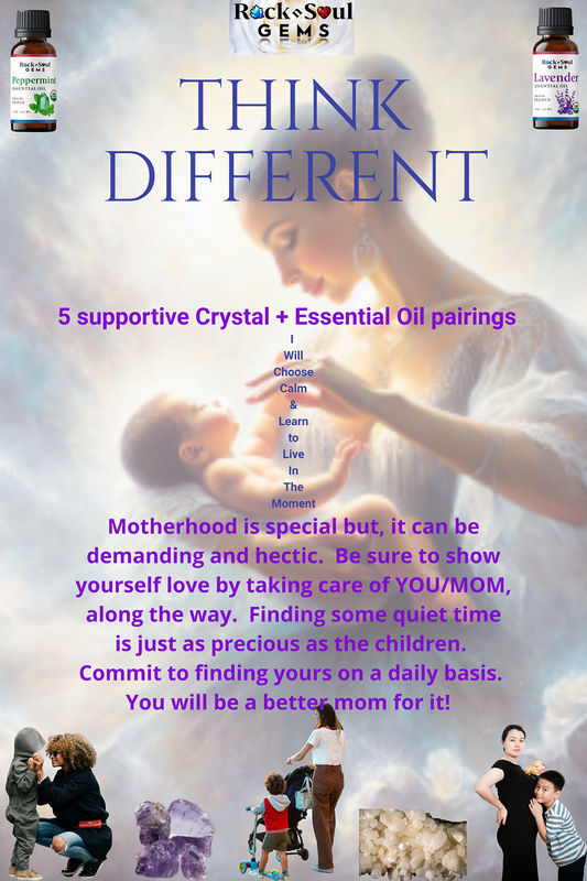 essential oils and crystal blends to support busy moms