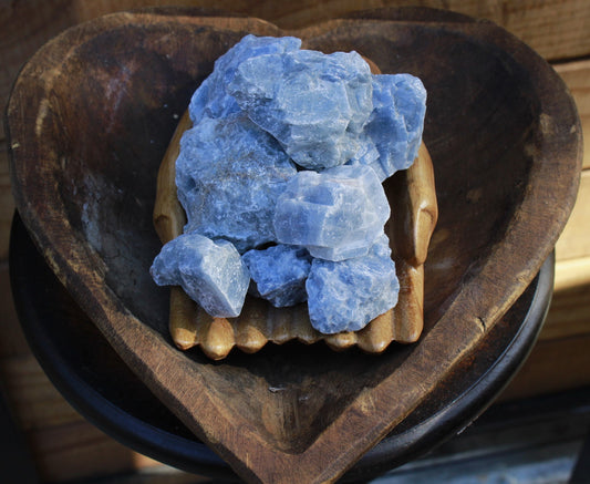 Blue Calcite known to aid anxiety and stress keeping you calm