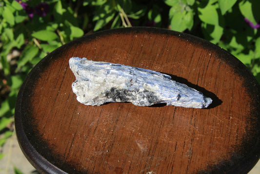 Blue Kyanite known to support throat chakra and activate the third eye chakra