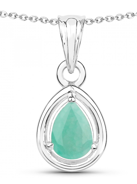 May birthstone fine jewelry necklace; Emerald necklace