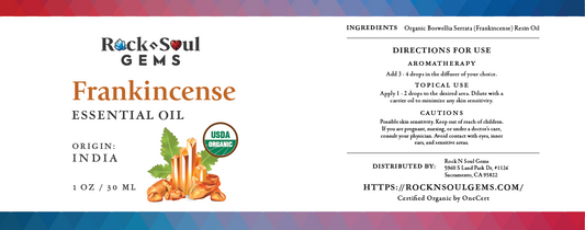 Frankincense - Essential Oil - Certified Organic - Holistic Self-Care