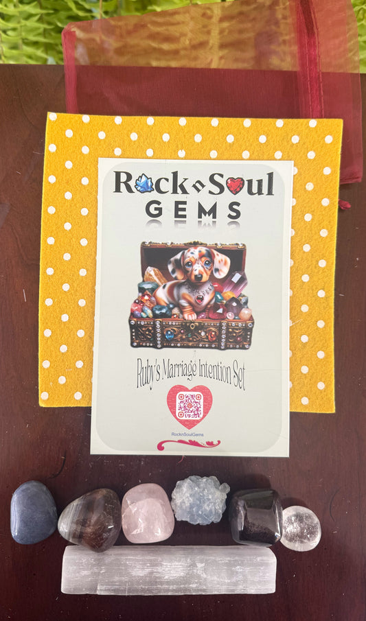 crystal intention set stones to promote marriage longevity and support