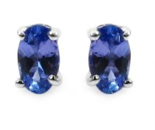 December birthstone crystal jewelry; Tanzanite known for an immense healing stone