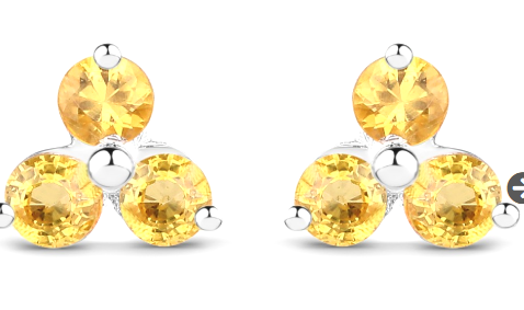September gemstone and crystal jewelry; yellow sapphire supports the solar plexus chakra