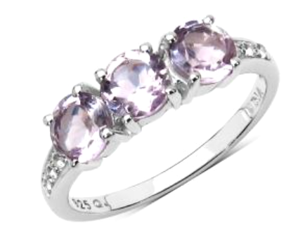 February birthstone ring; Aquarius and Pisces zodiac ring