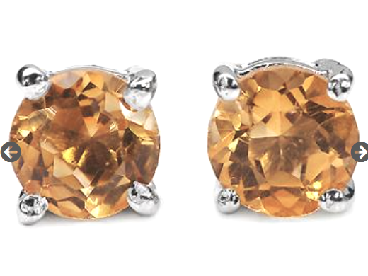 November birthstone crystal jewelry; Scorpio and Sagittarius zodiac sign gem jewelry