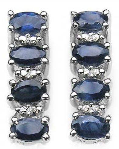 September birthstone jewelry; Sapphire earrings