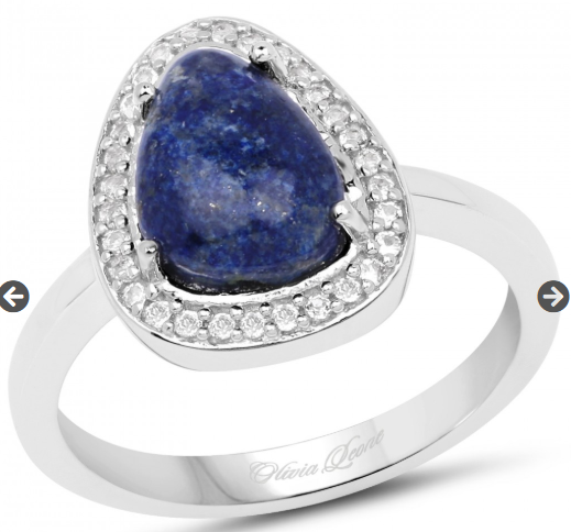 Lapis Lazuli known as a powerful healing stone; lapis lazuli and topaz ring