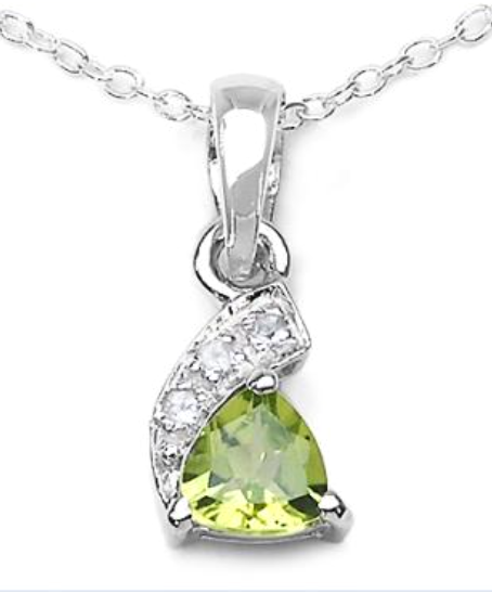 green gem and crystal jewelry; August birthstone peridot gem jewelry