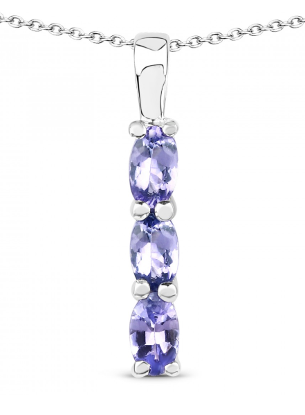 December Tanzanite birthstone necklace; works with multiple chakras