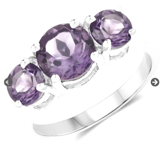high quality wear everyday ring; amethyst is a February birthstone