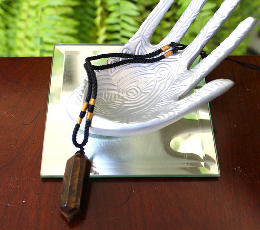 Tiger's Eye crystal necklace; known to align all 7 chakras