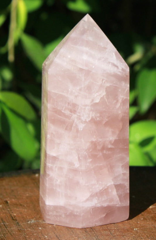 Rose Quartz tower sure to uplift your mood; known to enhance relationships