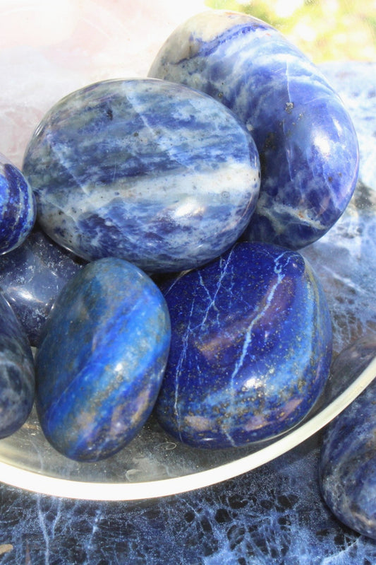 Lapis Lazuli known for third eye chakra clarity and aids in healing physical pain