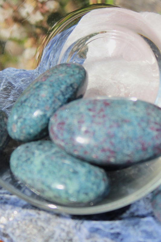 Ruby Kyanite known to balance all inner emotions; reduces anxiety