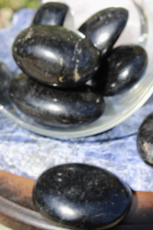 black moonstone said to bring clarity; carry with you for balance and healing