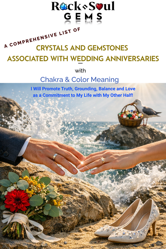 Comprehensive List of Crystals and Gemstones Associated with Wedding Anniversaries: Traditional, Modern, Spiritual Meanings and Gift Ideas for Every Anniversary Year