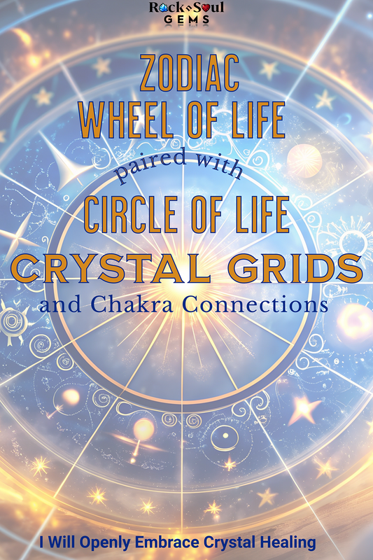 intention-based grid work using zodiac wheel and circle of life grids with crystals