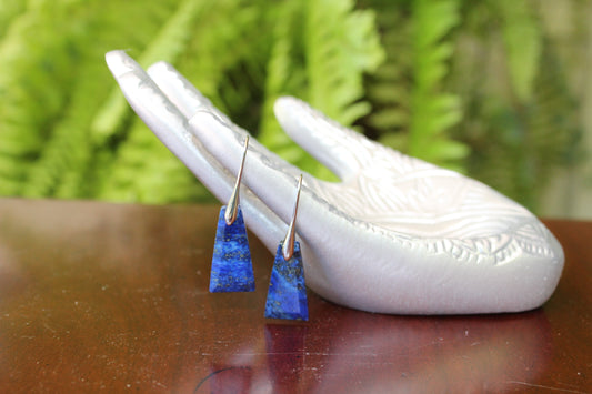 Earrings - Lapis Lazuli Crystal Stone