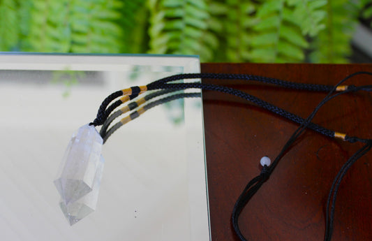 Necklace - Raw Clear Quartz - Pendant necklace