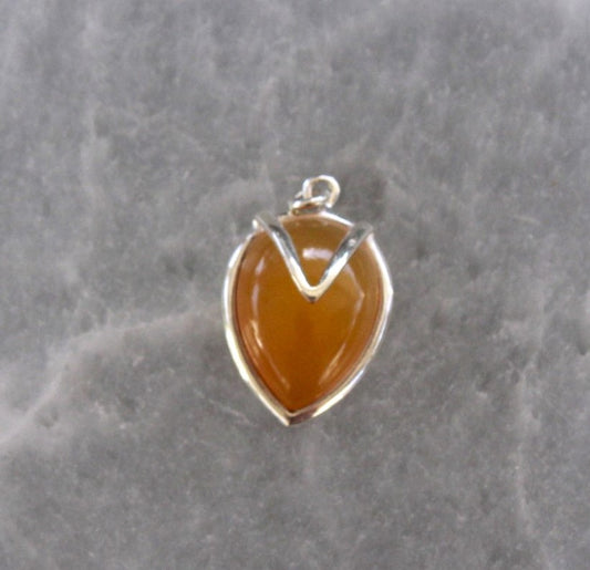 Pendant - Carnelian - sterling silver