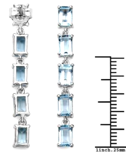 blue topaz earrings; said to possess powerful spiritual healing