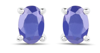 sapphire September birthstone earrings; said to stimulate the third eye chakra