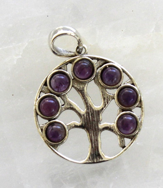 Pendant - Amethyst Pendant - Tree of Life