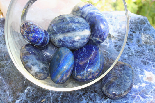 palm stone - Lapis Lazuli - large