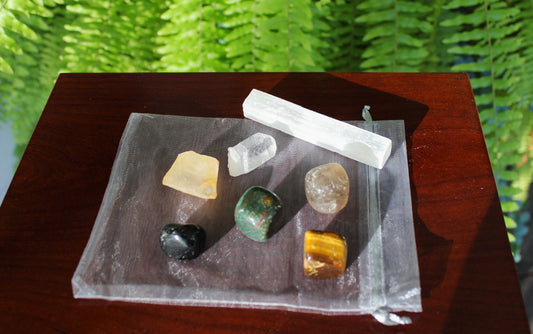 Intention Set - Crystal stones believed to use for Protection, Wards Off Negative Energy